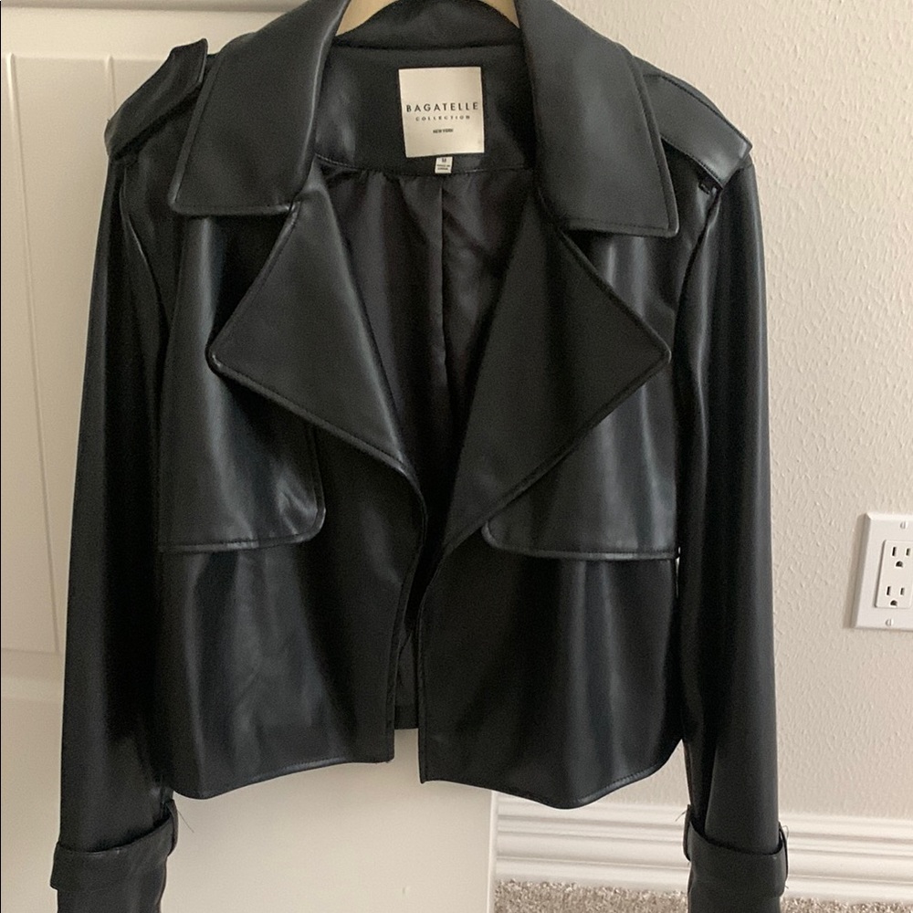 Bagatelle Women's Black Faux leather Jacket